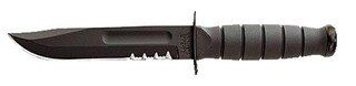 KA-BAR Short 5.25" Clip Point Fixed Utility Knife with Serrated Edge
